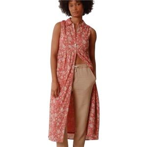 Indi & Cold Dalia Floral Dress Size M 
Button Up Overdress Cottagecore